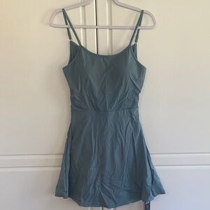 Sleek Slate Green Tank Dress